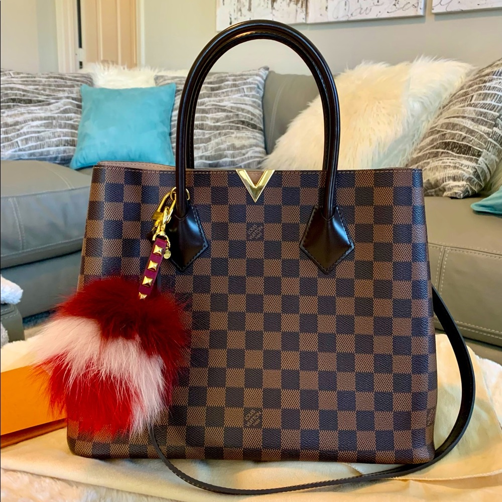 Louis Vuitton Kensington + Michael Kors puff bag charm/decor
